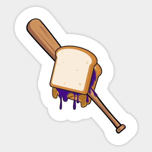 Peanut Butter Jelly With a Baseball Bat Sticker by BRAVOMAXXX